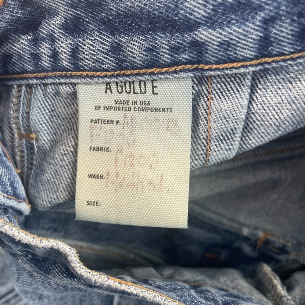 AGOLDE Utility Cargo Jeans Women 27 Blue Wash Denim High Rise Designer - Picture 9 of 10